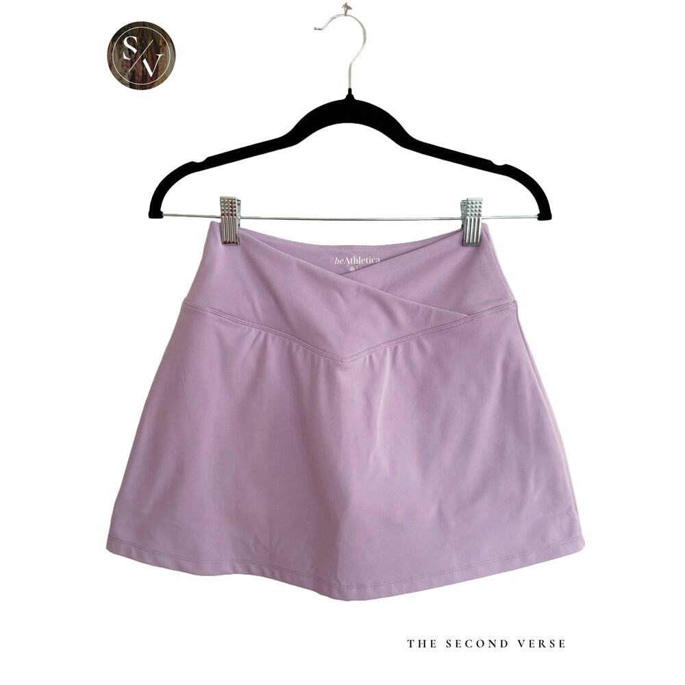 Crossover Waistband Purple Skirt Preppy Athleisure Tennis Skirt Skort Size Small